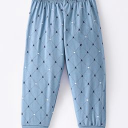 Ollypop Sinker Full Length Lounge Pant with Hearts Print - Blue-picture-17