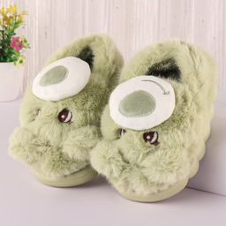 Oh! Pair Slip On Winter Shoes Teddy Design - Green-image-40