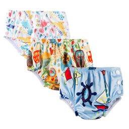 Chinmay Kids Waterproof Swim Diapers - Leakproof & Adjustable for Boys & Girls | Pack of 3 Fun Designs-21