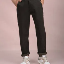 CRIMSOUNE CLUB Cotton Checked Trousers - Olive Green-picture-34