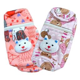 Chinmay Kids Soft Baby Feeding Bottle Cover | Zip Closure 240ml | Nursery Print (Pack of 2)-image-60