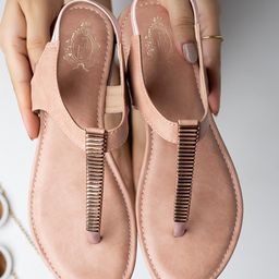 Shoetopia Solid Slip On Sandals - Pink-image-79