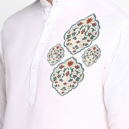 PulseIQ Men Ethnic Motifs Printed Regular Kurta with Pyjamas image 4