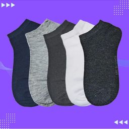 MJE Men Pack Of 5 Anti-Odour Ankle-Length Socks-18