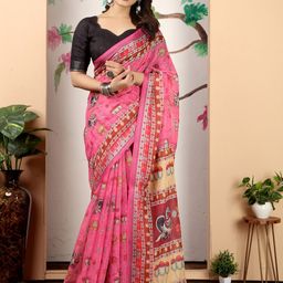 Anouk Rustic Kalamkari Zari Baluchari Saree-43