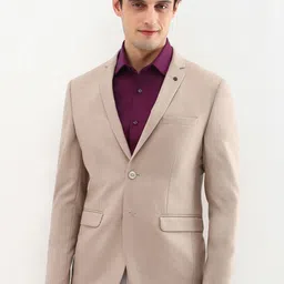 Allen Solly Self Design Notched Lapel Slim-Fit Single Breasted Blazer-picture-18