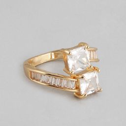 DressBerry Stone Studded Finger Ring-image-37