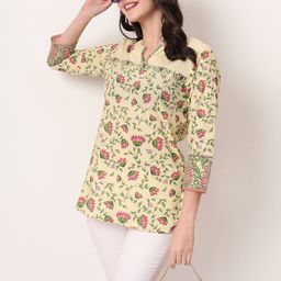 Yufta Floral Print Cotton Top-image-47