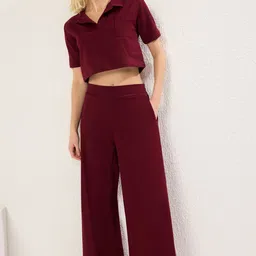 Trendyol Crop Top With Trousers Co-Ords-image-3