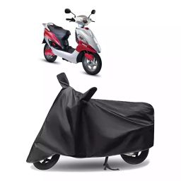 Auto Pearl Polyester Two Wheeler Cover for Hero Electric Electric Maxi (Grey)-19