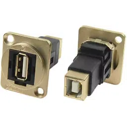 RS PRO Straight Panel Mount USB Connector 1 Port Type A to B, 2035574-83