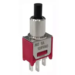 MULTICOMP PRO Standard Pushbutton Switches PB SWITCH, SPDT, 1A, 125VAC/28VDC, PANEL, MP-PB9-AB00AQE-5.-32
