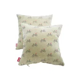 Elegant Comfy 29x29x13cm Beige Cushion Pillow CU02 (Pack of 2)-image-5
