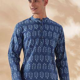 Anouk Floral Printed Mandarin Collar Cotton kurta-picture-41