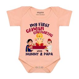 Arvesa My First Ganpati Printed Bodysuit-70