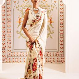 ASISA Floral Printed Satin Saree-picture-17