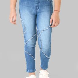 Naughty Ninos Girls Skinny Fit Stretchable Washed Jeggings-image-42
