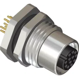 RS PRO Circular Connector 12 Contacts Rear Mount M12 Connector Socket, 2017186-17