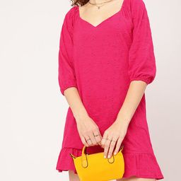 DressBerry Frilly Fun Schiffli Flounce Hem Mini Sheath Dress-image-54