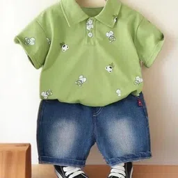 POP STREET KIDS Boys Printed T-shirt with Shorts-picture-19