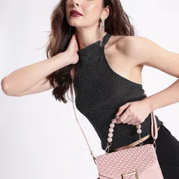 DressBerry Textured Structured Satchel-53