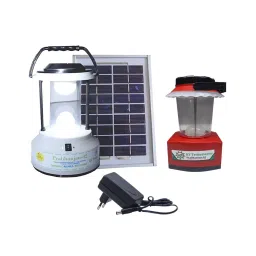 Dhanya Pack of 2 Red &  White Solar Lantern for Home with Solar Panel and Charger-16