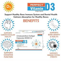 PERFECT Vitamin D3 Softgel Capsule - 60 Softgel Capsules image 2