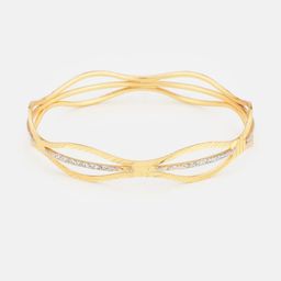 Anouk Gold Plated & Wavy Shaped-Textured Set of 4 bangles image 3