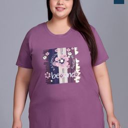 IN Love Pack Of 2 Printed Plus Size Lounge T-Shirt With Pocket-image-28