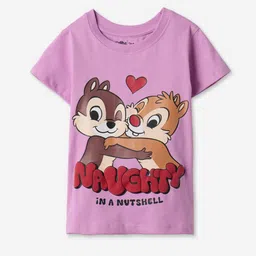 The Souled Store Girls Graphic Printed Round Neck Cotton T-shirt-image-33
