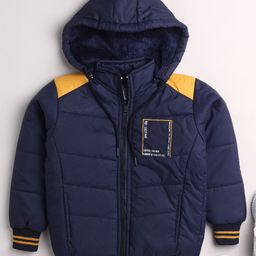 TOONYPORT Full Sleeves Solid Hooded Jacket - Blue-image-70