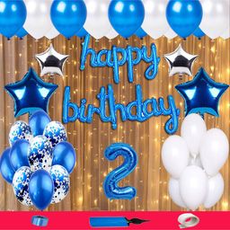 Shopperskart Baby Birthday Party Decorations Combo Blue - Pack of 46-image-31