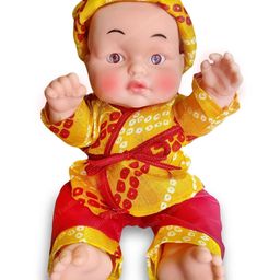 FunBlast Realistic Cute Doll Toy - Height 30 cm (Dress Color May Vary)-image-46