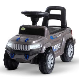 BAYBEE Speedy Manual Baby Ride On Car for Kids, Push Ride On Toy Jeep with Music & Led Light, Toddlers Push Ride Kids Car with Backrest, Under Seat Storage to Steering Wheel - Grey-7