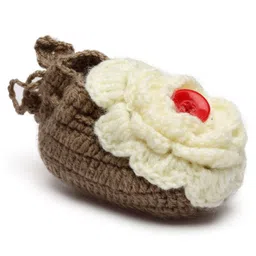 mayra knits MayRa Flower Detailed Hand Knitted Booties - Brown-picture-41