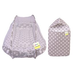 Kwitchy New Born Baby Bedding Set Luxury Cot Mattress Bed & Sleeping Bag Combo Grey-13