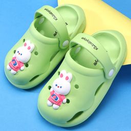 Babyoye Clogs with Back Strap Closure - Green-image-32