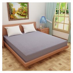 DREAM CARE Cotton Feel Terry   Ultra Soft Waterproof Mattress Protector- Grey-image-65