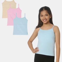 Plan B Pack Of 3 Sleeveless Solid Padded Camisoles - Blue-image-26