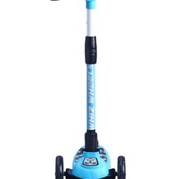 fab n funky 3 Wheel Foldable Kids Scooter with LED Lights and 4 Level Adjustable Handle Bar - Blue image 2
