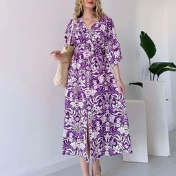 PIMU Floral Print A-Line Dress-image-6