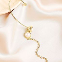 StyleCast x Revolte Gold Plated Pearls Beaded Contemporary Ear Cuff-35