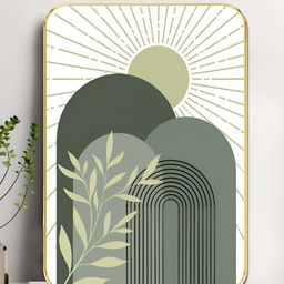 Myntra Elegant Homes White & Green 1 Piece Wood Other Wall Paintings-24