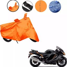 Auto Pearl Waterproof Two Wheeler Cover For Suzuki Hayabusa (Orange)-picture-30