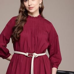 French Connection Pure Cotton A-Line Tiered Midi Dress-image-95