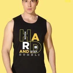 WOOSTRO 2-Pc Printed Odour-Free Cotton Innerwear Vests VWS26(ENJOY YELLOW)(HARD BLACK)-image-85