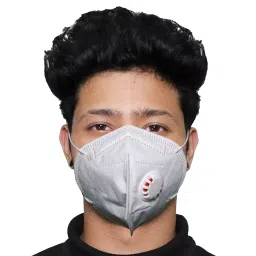 Zureni N95 5 Layer Disposable Face Mask with Nose Pin White ZN5022 (Pack of 5 Pcs)-image-6