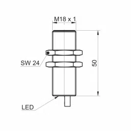 Baumer IGYX 18N17B3/L Inductive sensors LED red NPN make function (NO) image 2