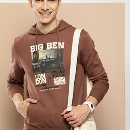 HERE&NOW Graphic Printed Pure Cotton Hooded Sweatshirt-picture-50