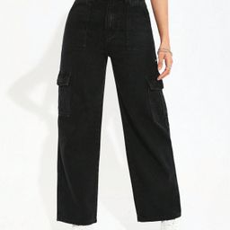 NU CLOTHS Women Jean Wide Leg High-Rise Stretchable Jeans-image-88